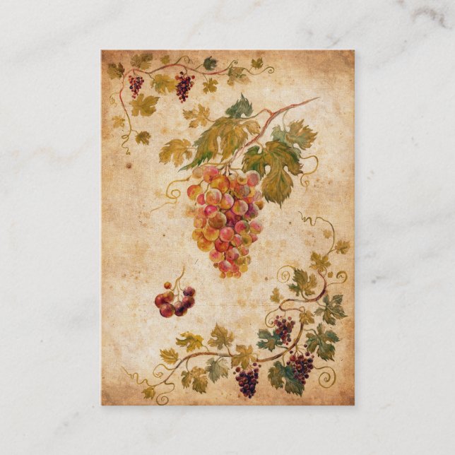 Carte De Visite Grappes vintages (Devant)