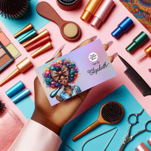 Carte De Visite Gras Afrocentric Black Woman Hair Salon Brandon