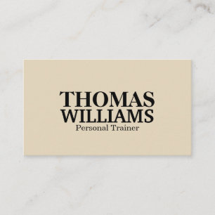 Carte De Visite Gras Black and Grey Personal Trainer