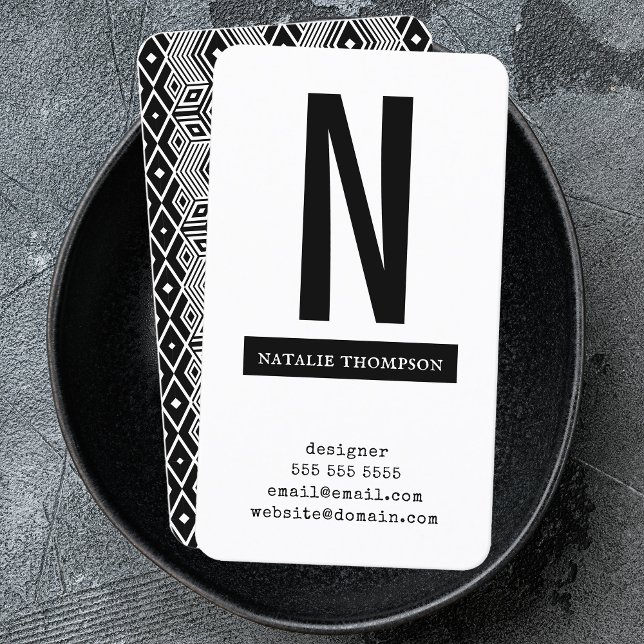 Carte De Visite Gras Simple tendance Professionnel Moderne Minimal (Créateur téléchargé)