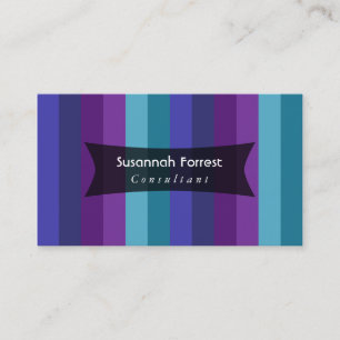 Carte De Visite Gras : Violet, Framboise, Turquoise, 01