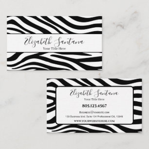 Carte De Visite Gras Zebra Print
