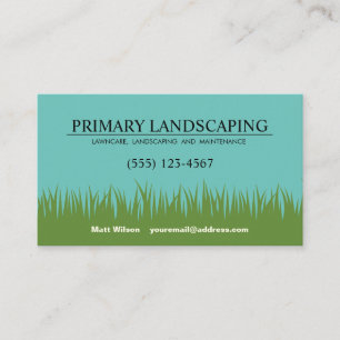 Carte De Visite Grass Lawn Care