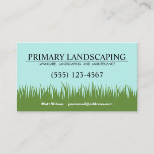 Carte De Visite Grass Lawn Care