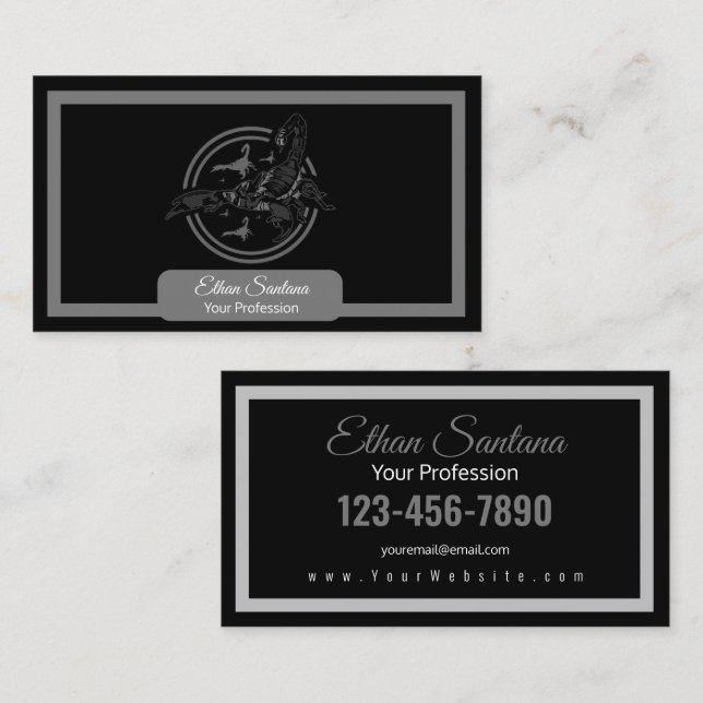 Carte De Visite GRAY Scorpion (Devant / Derrière)