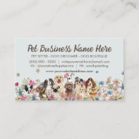 Grayish Elegant Flowers Dog Trainer