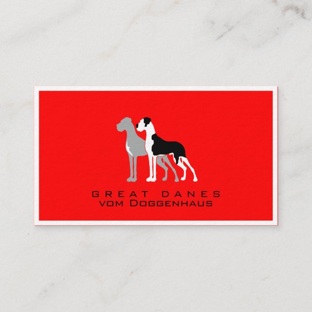 Carte de visite Great Dane Boston Mantle professio (Devant)