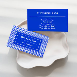 Carte De Visite Grec Meander Carré Motif