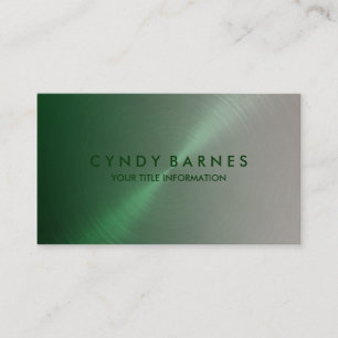 Carte de visite Green and Gray Sheen