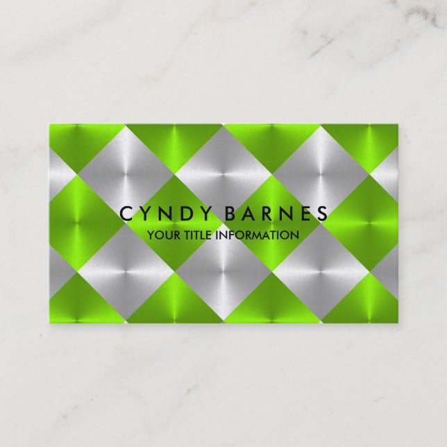 Carte de visite Green and Gray Tiles (Devant)