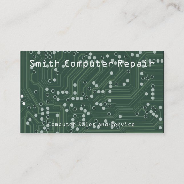 Carte De Visite Green Circuit Board Arrière - plan Art Motif (Devant)