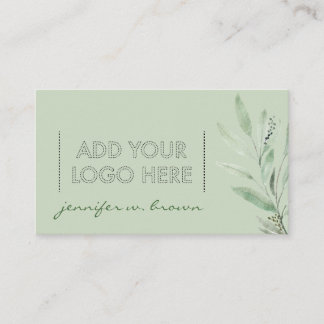 Carte De Visite Green Essential Oils Add your custom logo floral