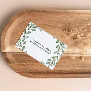 Carte De Visite Green EucalyptusSite Web Tropical Insérer une cart