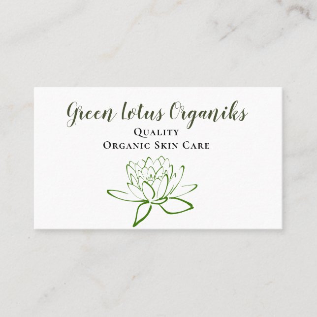 Carte De Visite Green Lotus DO-IT-YOURSELF Beauté Care (Devant)