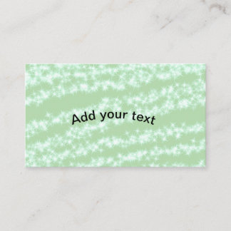 Carte De Visite Green pastel glitter sparkle name text boho retro