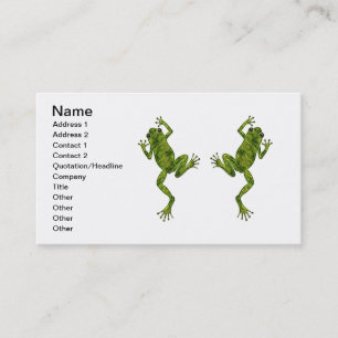 Carte De Visite Grenouille d'arbre verte d'escalade