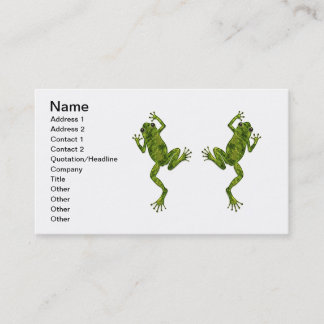 Carte De Visite Grenouille d'arbre verte d'escalade