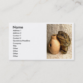Carte De Visite Grenouille de crapaud tenant la photographie