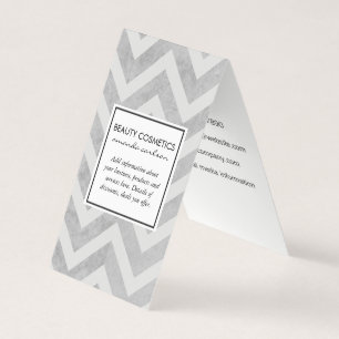 Carte De Visite Grey Chevron contemporain