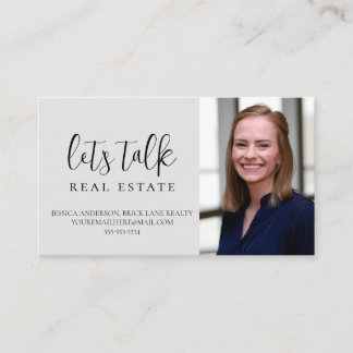 Carte De Visite Grey Parlons Immobilier Professionnel