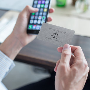 Carte De Visite Grey professionnel du procureur Noir