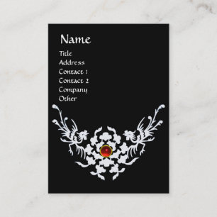 Carte De Visite GRIFFINS BLANCS ROUGE RUBY MONOGRAM noir