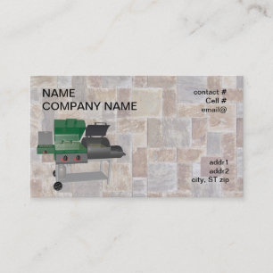 Carte De Visite gril combiné de BBQ de fumeur