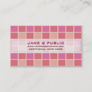 Carte De Visite Grille en mosaïque rose