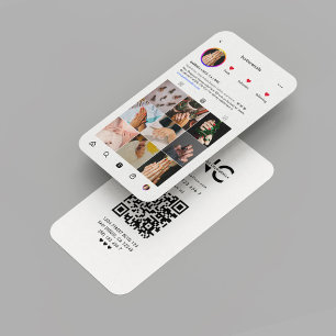 Carte De Visite Grille Instagram Artiste de clous de salon moderne