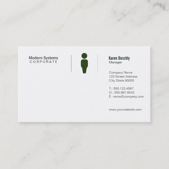Carte De Visite Grille simple (Devant)
