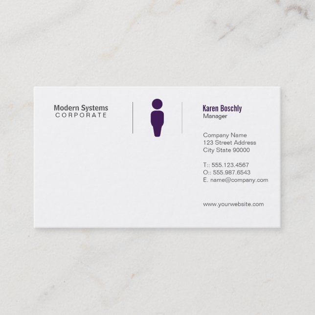 Carte De Visite Grille simple (Devant)