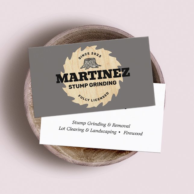 Carte De Visite Grinçage de souche | Service et suppression de l'a (Créateur téléchargé)