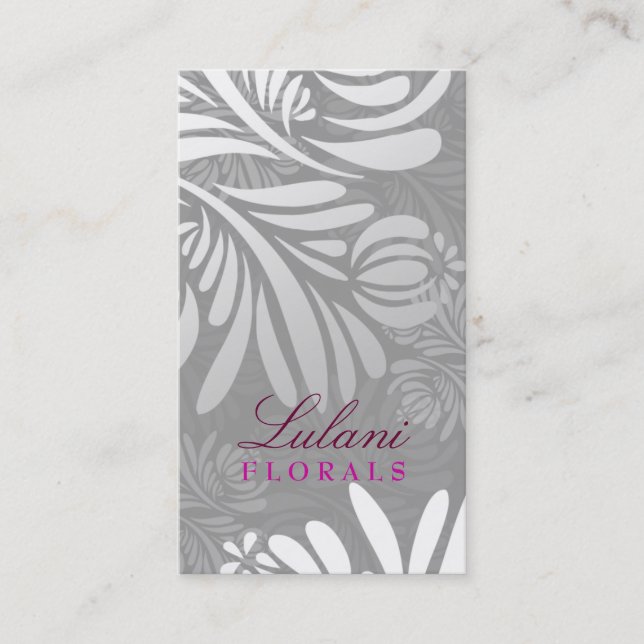 CARTE DE VISITE GRIS 311-EXOTIC FLORAL (Devant)