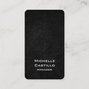 Carte De Visite Gris artistique vertical noir design unique