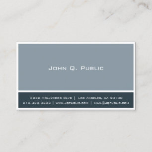 Carte De Visite Gris bleu professionnel minimaliste
