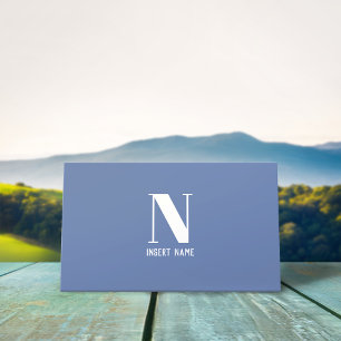 Carte De Visite Gris bleu simple de logo