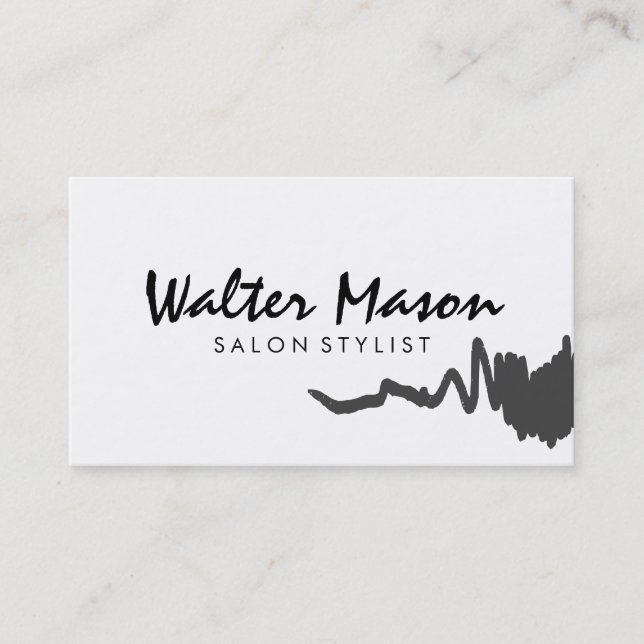 Carte De Visite Gris brossé (Devant)