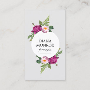 Carte de visite gris ciré circulaire moderne