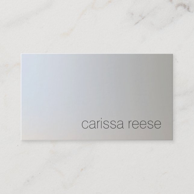 Carte De Visite Gris clair minimal chic (Devant)
