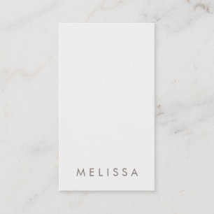 Carte De Visite Gris clair moderne minimaliste vertical