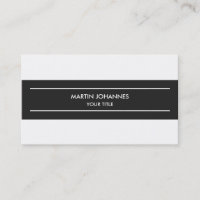 Carte de visite gris clair simple et tendance