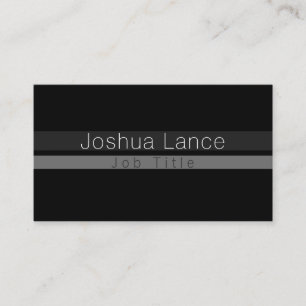 Carte De Visite Gris cool professionnel et rayures noires