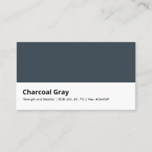 Carte De Visite Gris de charbon   "Force et stabilité"