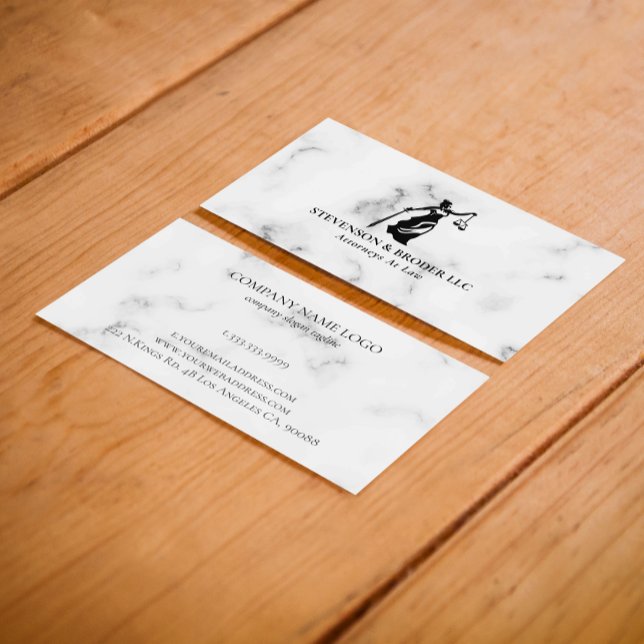 Carte De Visite Gris Faux Marbre Veines Argent (Créateur téléchargé)