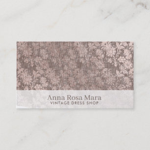 Carte De Visite Gris floral de toile victorien vintage de *~*