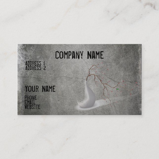 Carte de visite gris frais (Devant)