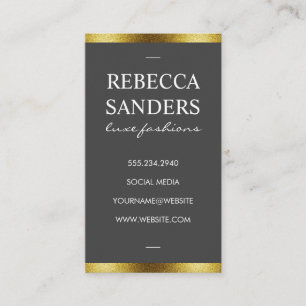 Carte De Visite Gris / Golden Parties scintillant Trier