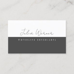 Carte De Visite Gris minimaliste Moderne Marketing Professionnel