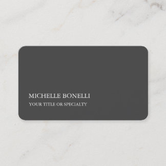 Carte De Visite Gris minimaliste moderne unique