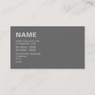 Carte De Visite Gris moderne